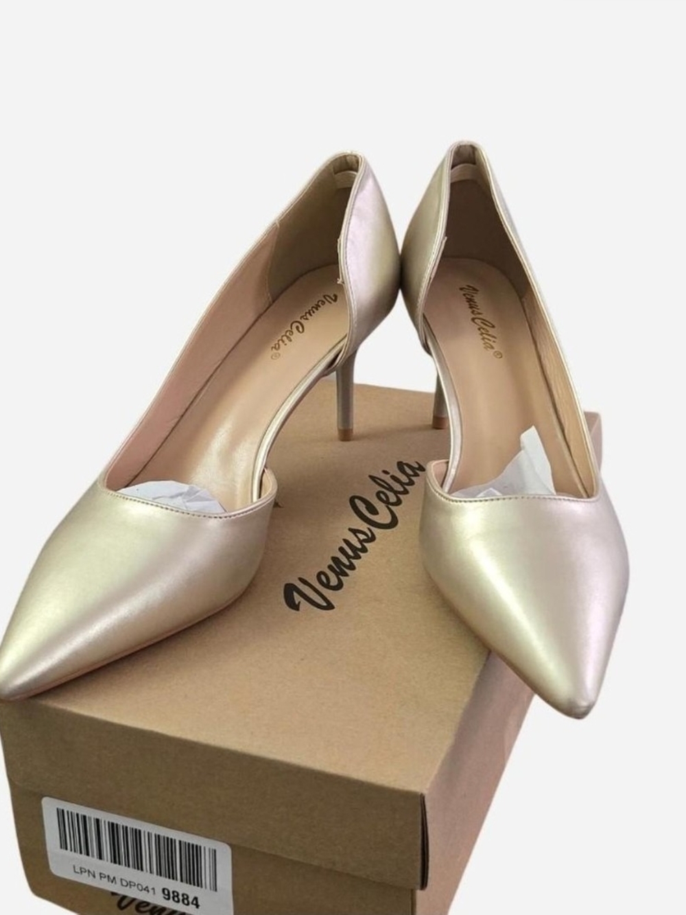 Pearl Satin Pointed-Toe Pumps